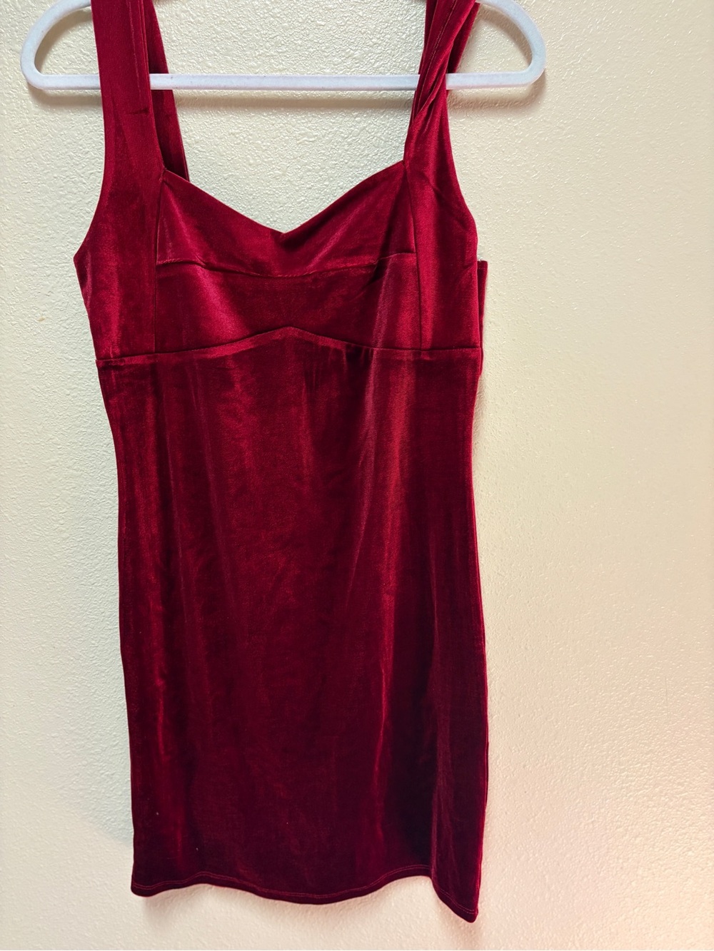 Forever 21 Burgundy Velvet Mini Dress